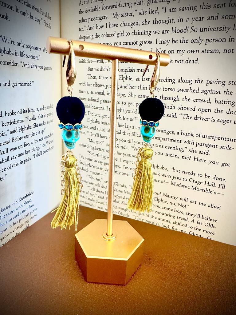 Teal Voodoo Lady Earrings