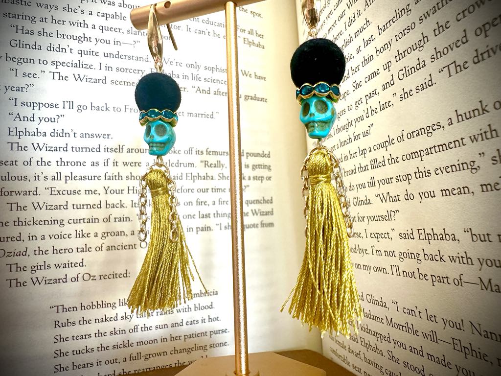Teal Voodoo Lady Earrings